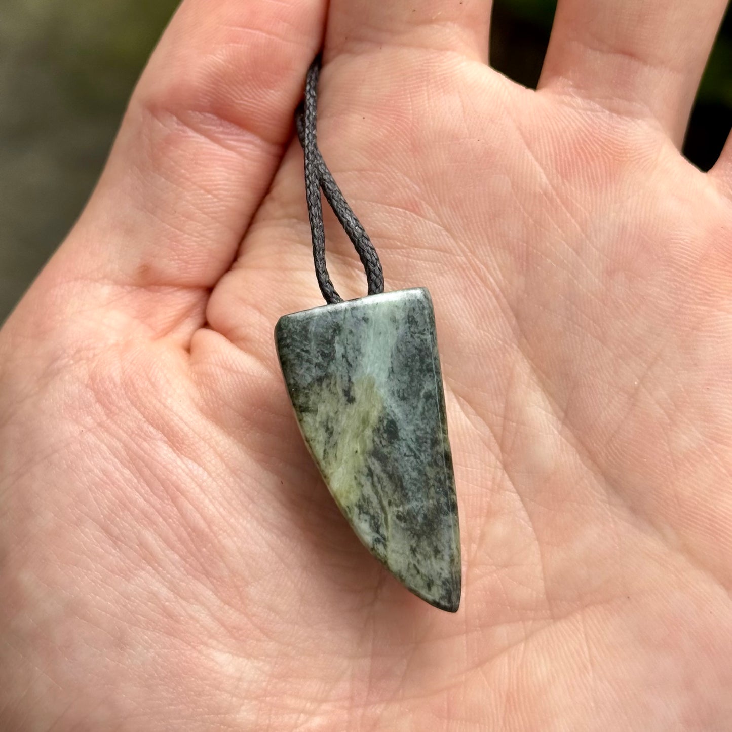 New Zealand Pounamu Niho Pendant