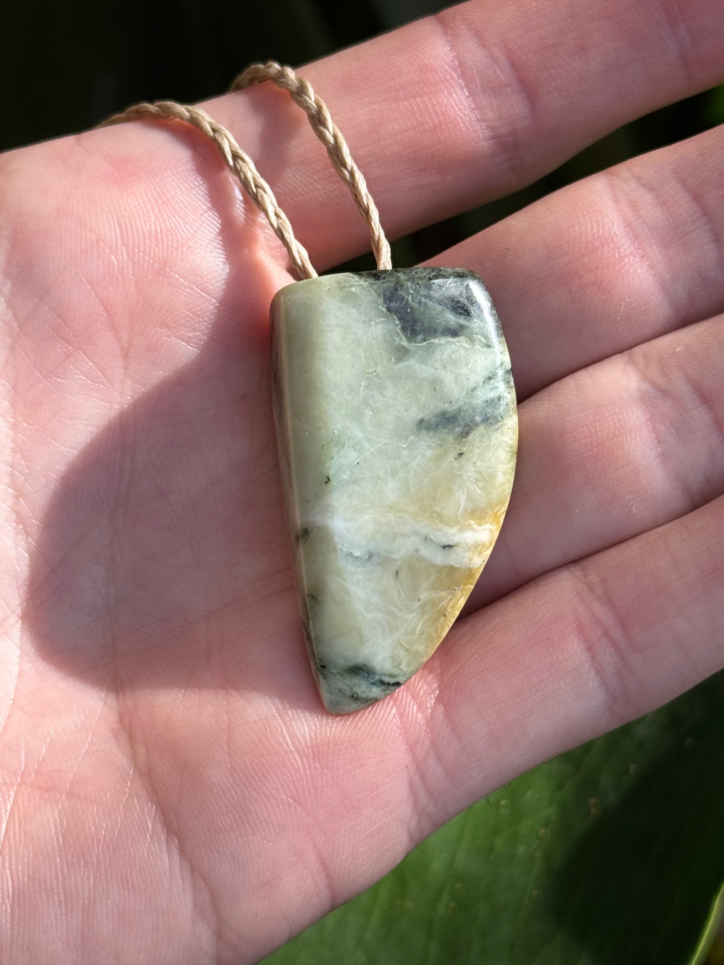 New Zealand Pounamu Niho Pendant