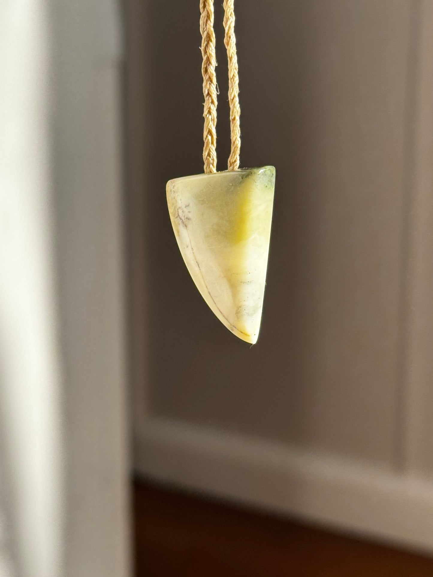 New Zealand Pounamu Niho Pendant