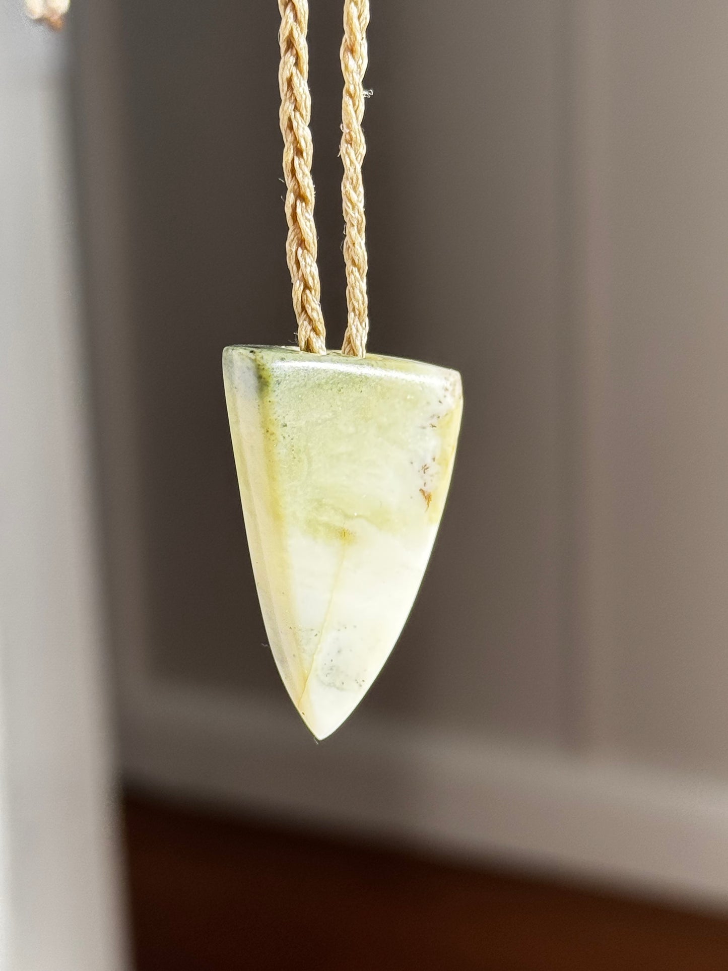 New Zealand Pounamu Niho Pendant