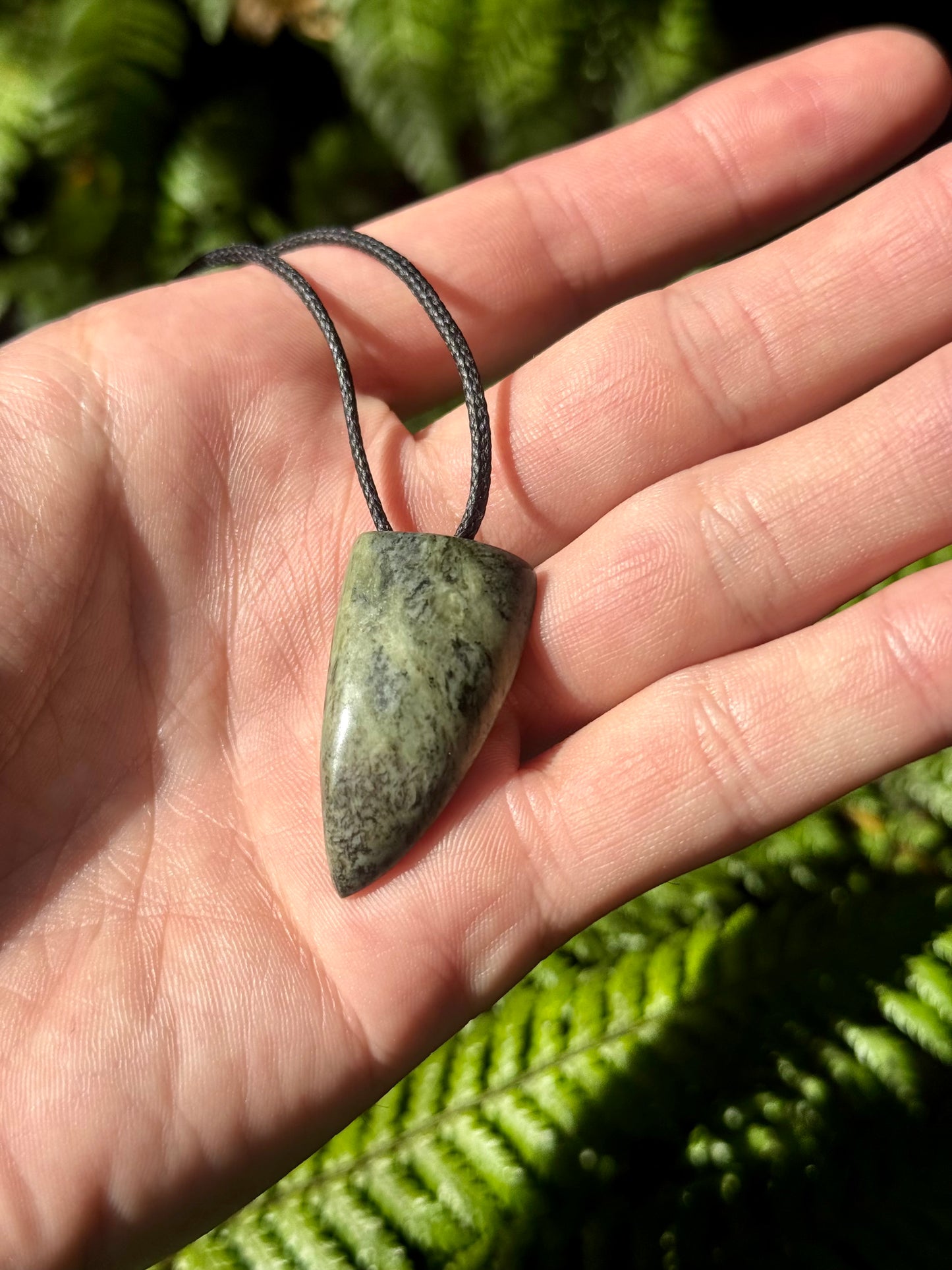 New Zealand Pounamu Niho Pendant