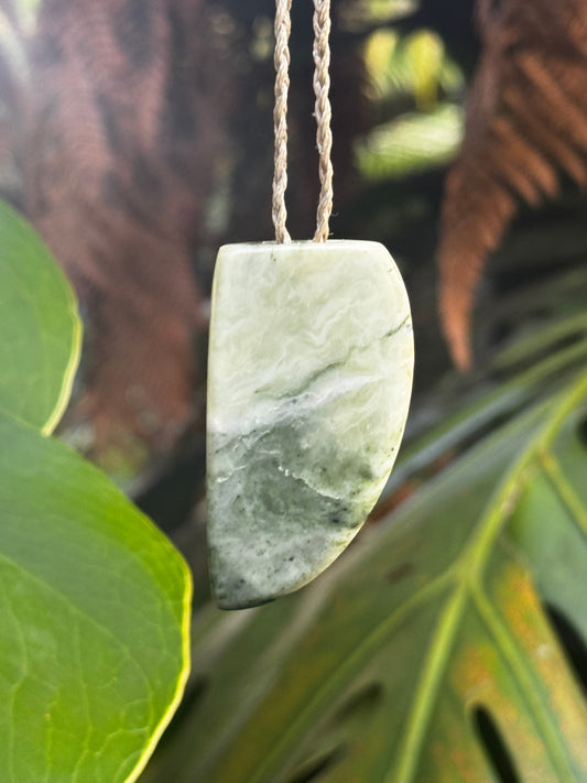 New Zealand Pounamu Niho Pendant