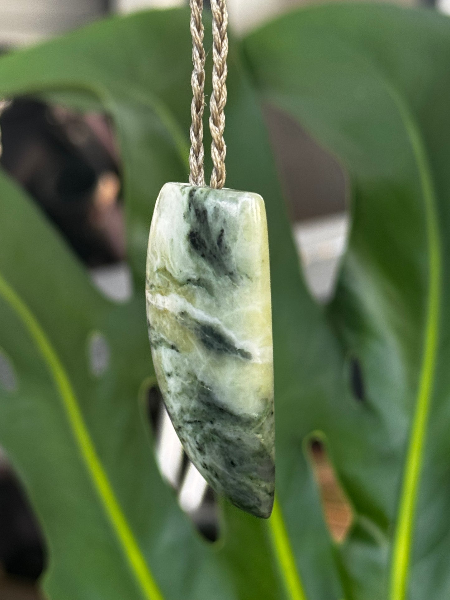 New Zealand Pounamu Niho Pendant