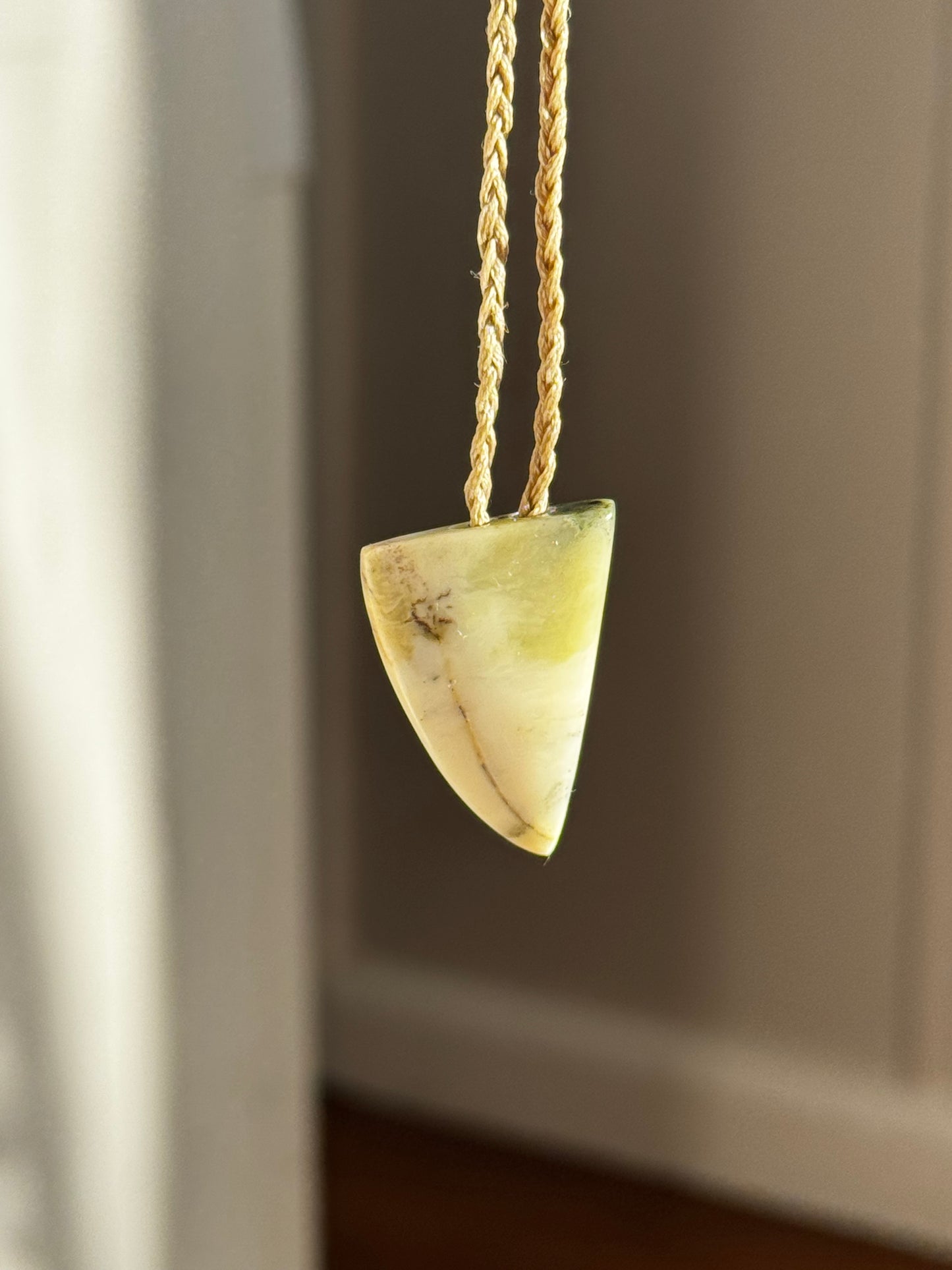 New Zealand Pounamu Niho Pendant