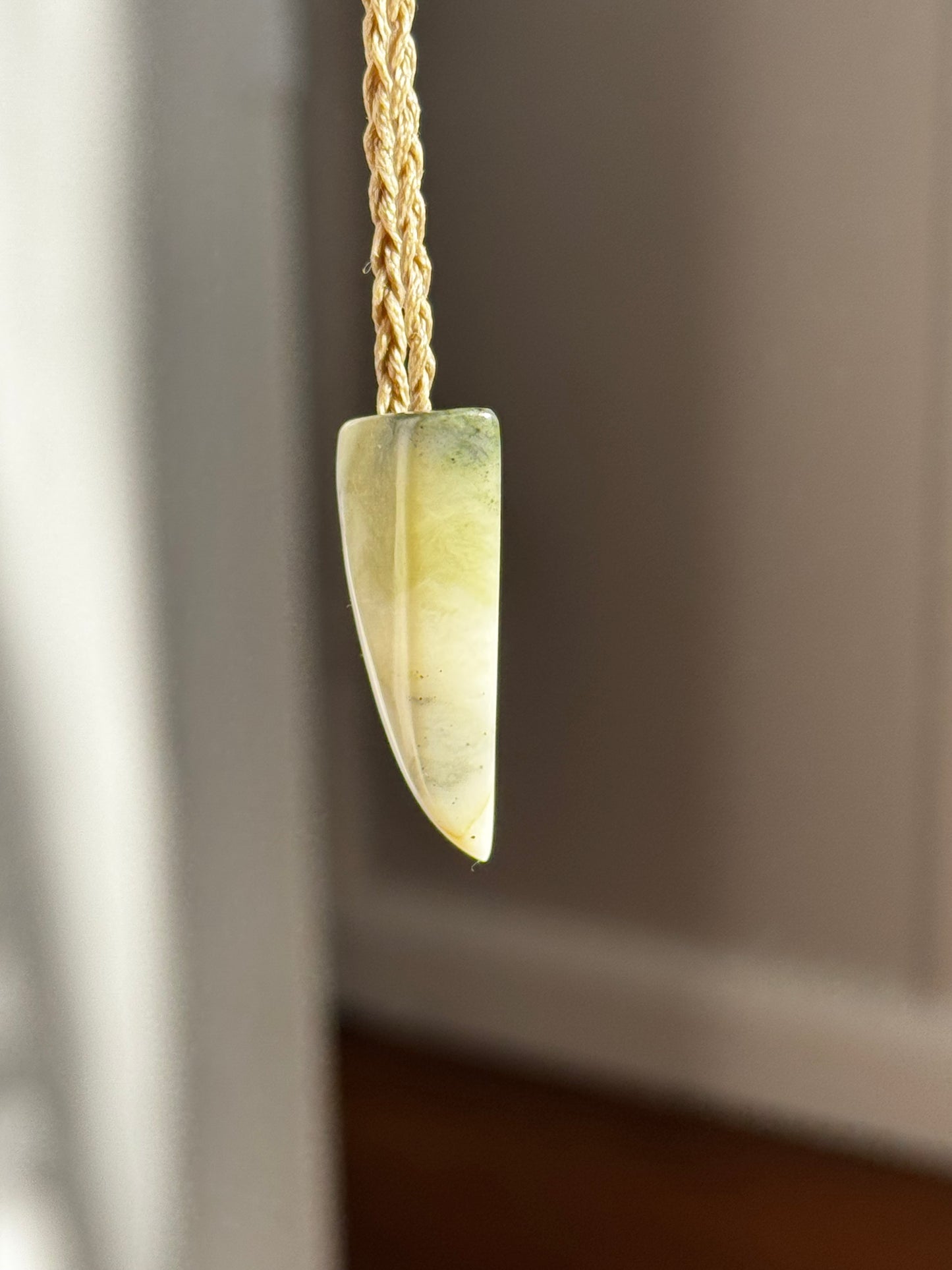 New Zealand Pounamu Niho Pendant