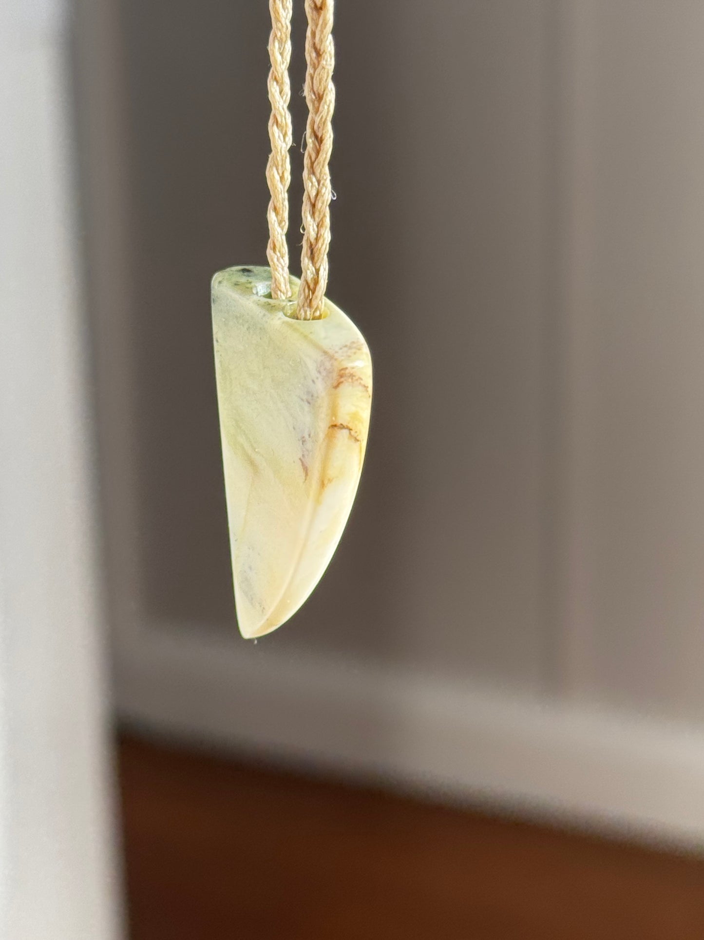New Zealand Pounamu Niho Pendant